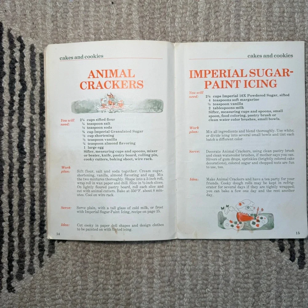 Vintage‎ 1972 Imperial Sugar My First Cookbook Kids Recipe Book